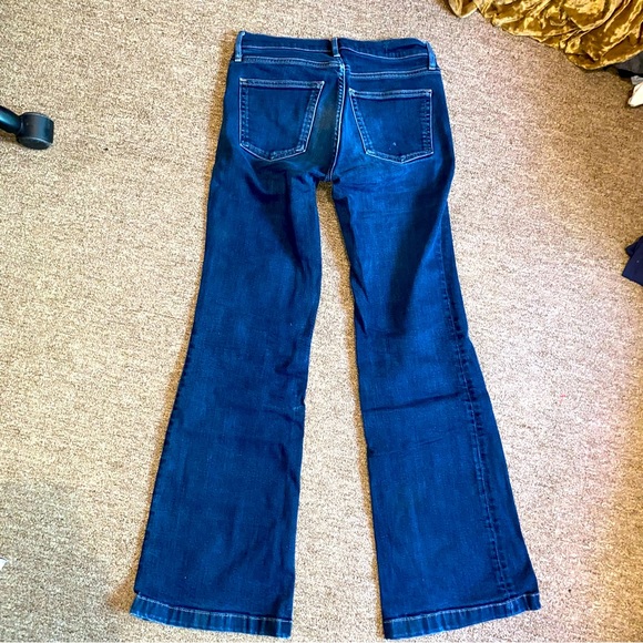 GAP Denim - Gap Authentic Flare 27 R x 32 Medium Wash Used Worn Distressed Stretchy